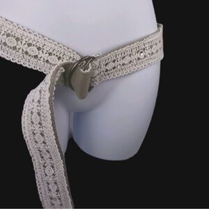 Crochet Lace Rhinestone Belt
